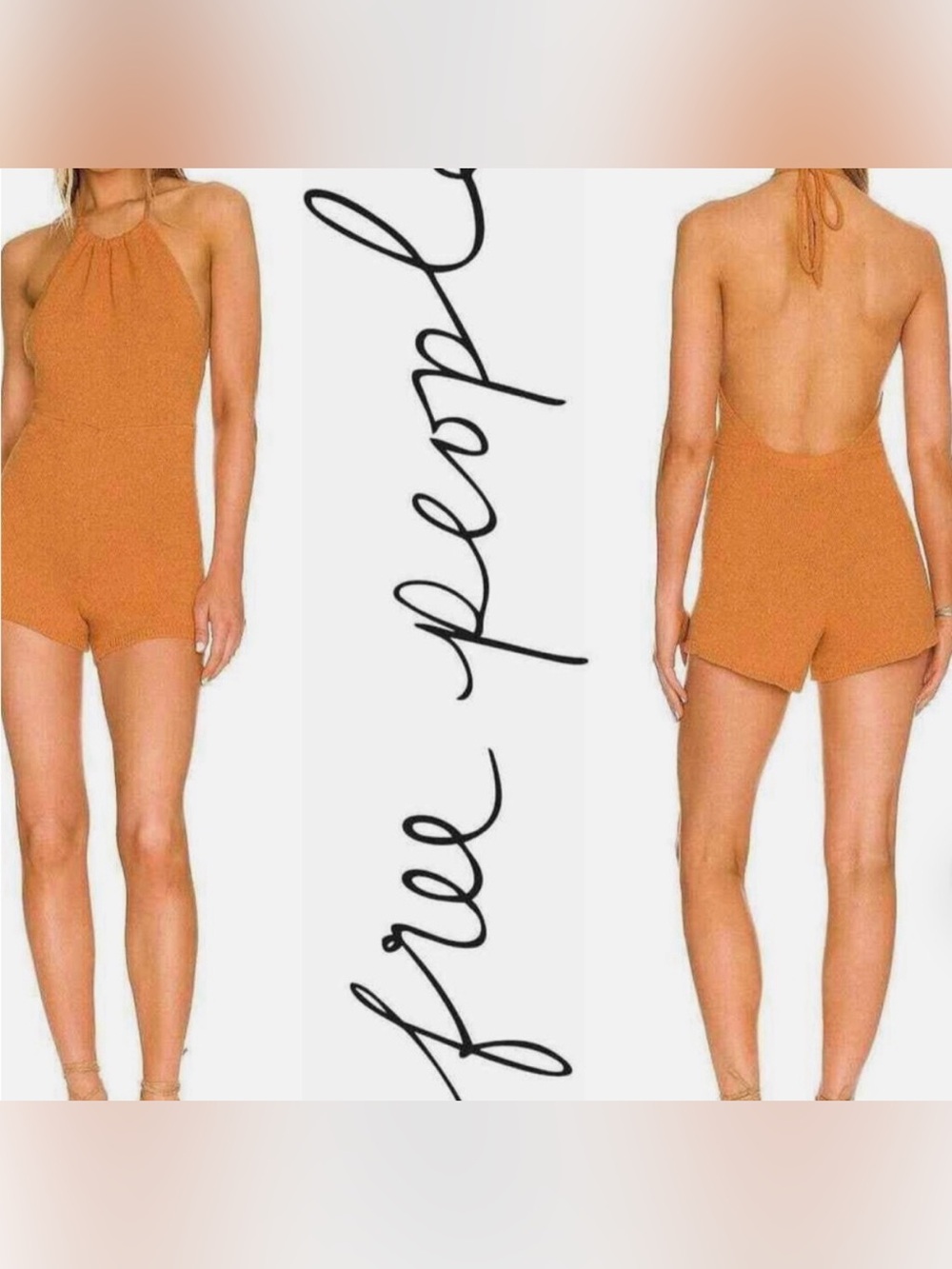 Free People Mina Romper Color: Suntan